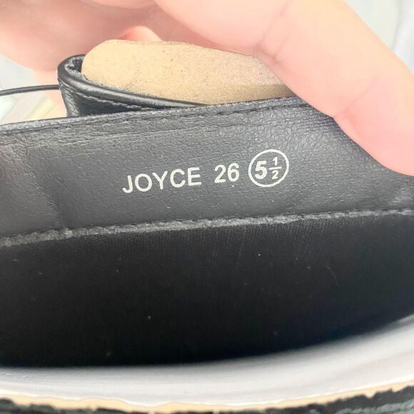 NWT Windsor Chunky Platform Black Faux Leather Wide Calf Knee High Boots US 5.5 - Picture 7 of 8